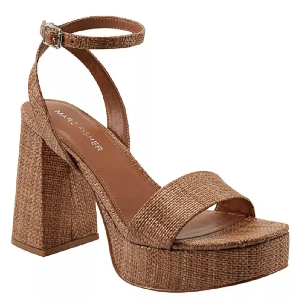 Marc Fisher Sadel Platform Sandal NWB sz 9.5 - Picture 2 of 11